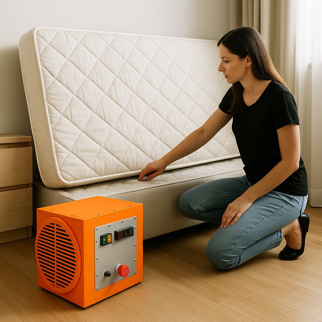 Traitement thermique SafeHeat™ pour punaises de lit et puces — appareil de chauffe contrôlée 60–70°C